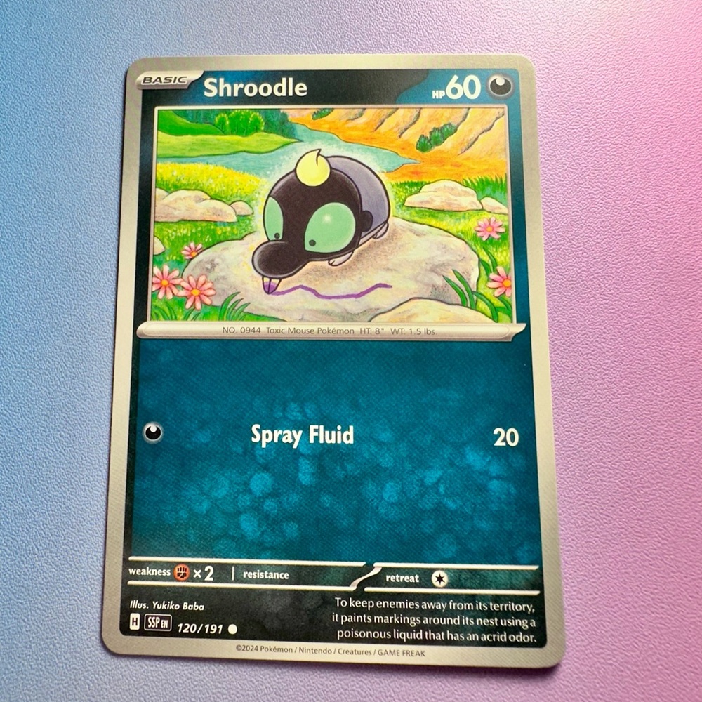 shroodle - 120/191 (common) — pokemon: surging sparks